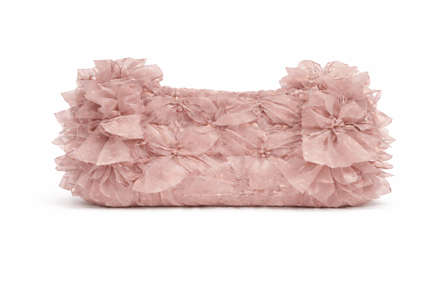 Clutch joya artesanal por encargo rosa empolvado