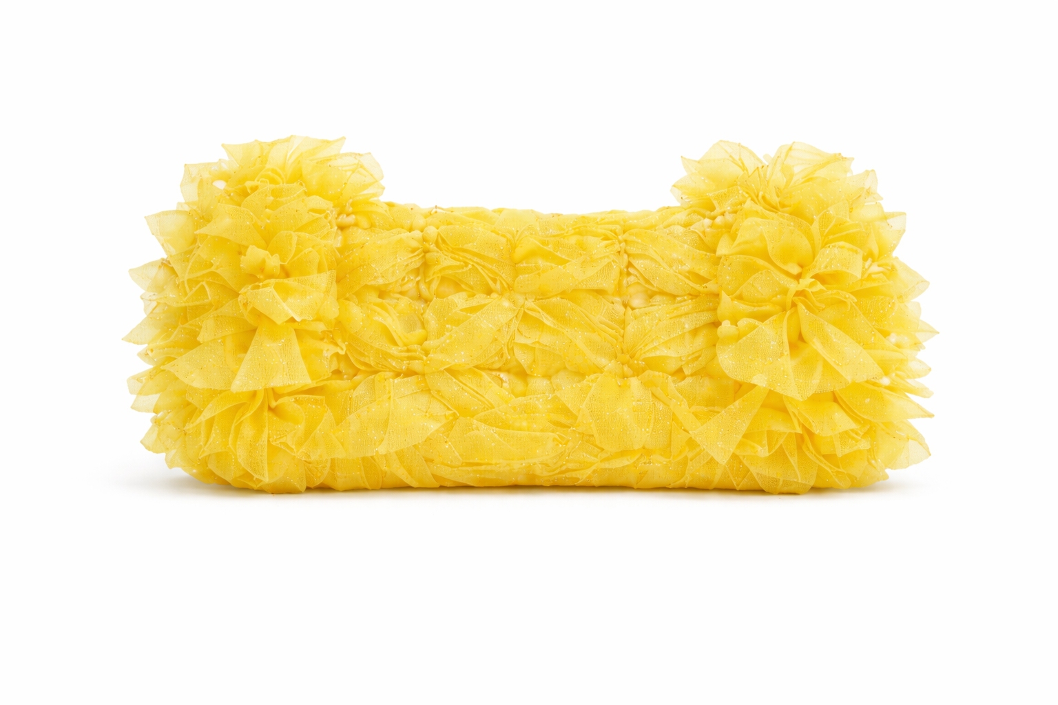 Clutch joya artesanal por encargo amarillo