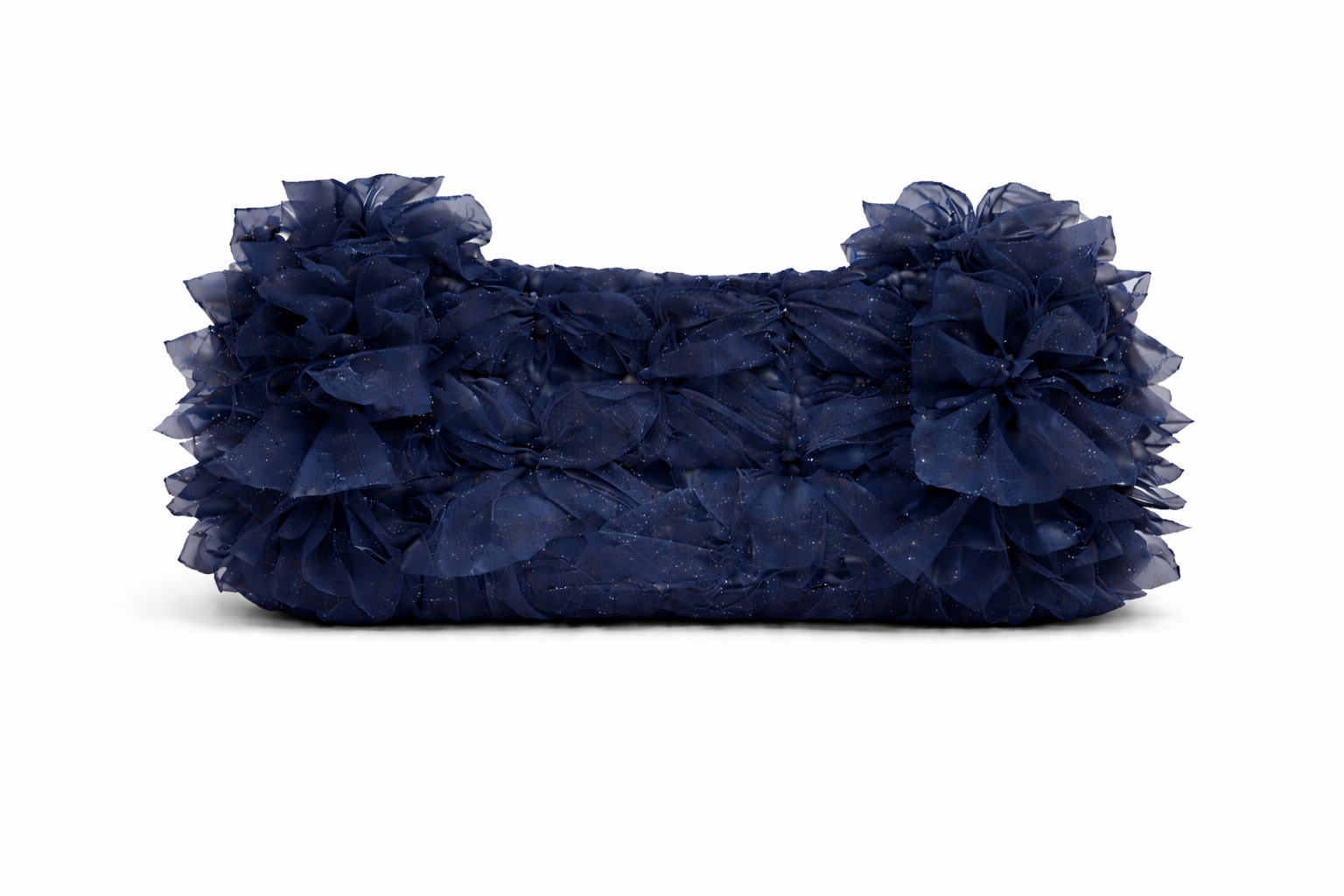 Clutch joya artesanal por encargo azul marino