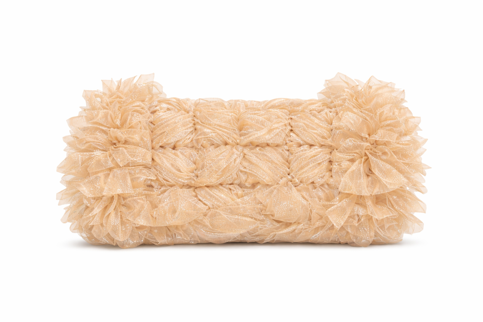 Clutch joya artesanal por encargo beig