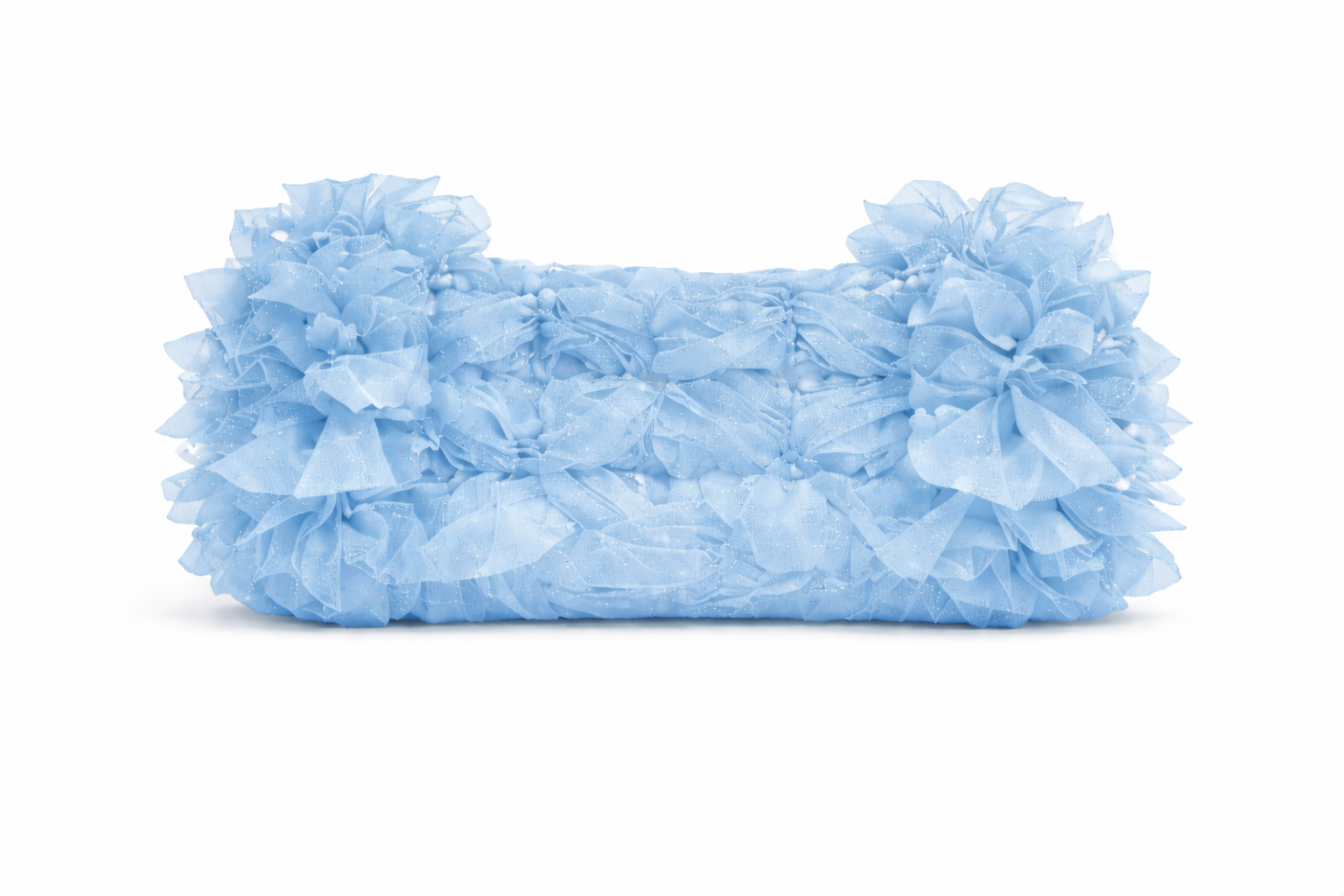 Clutch joya artesanal por encargo celeste