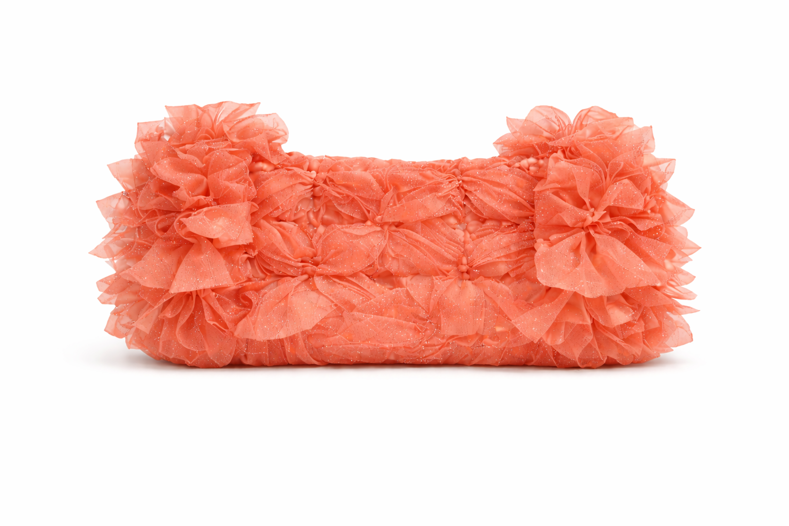 Clutch joya artesanal por encargo coral