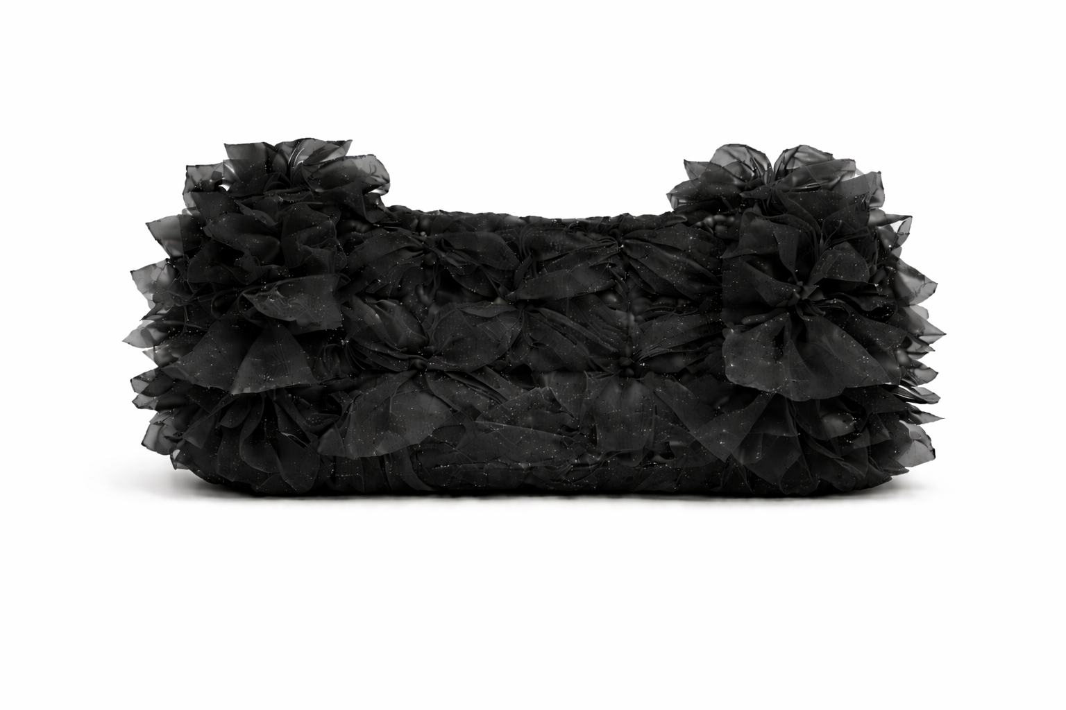 Clutch joya artesanal por encargo negro