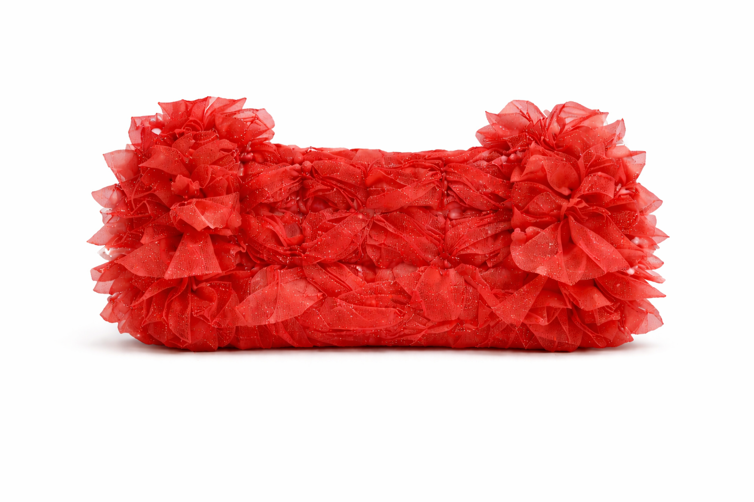 Clutch joya artesanal por encargo rojo