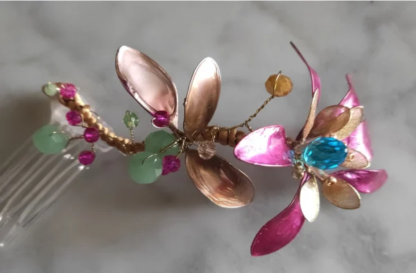 peineta de flores