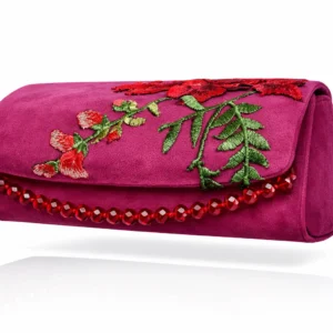 clutch fucsia bordado
