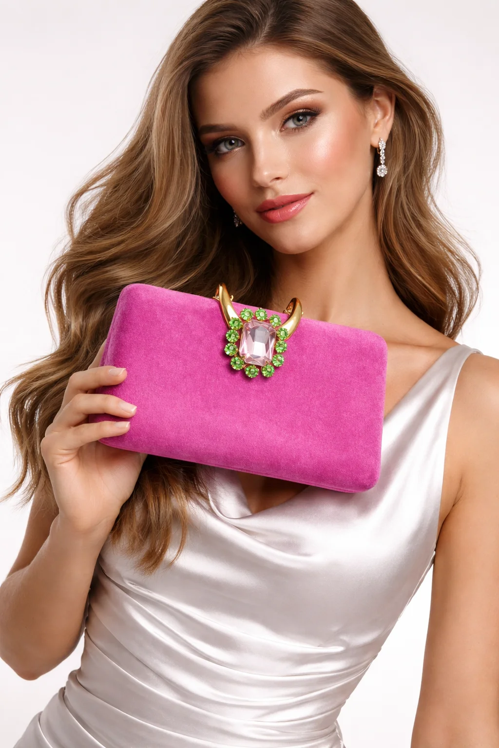 Bolso clutch rosa