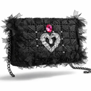 bolso negro bandolera de fiesta