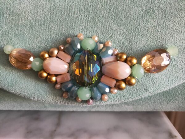 clutch de fiesta verde agua
