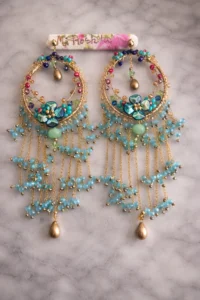 Pendientes de doble aro hechos a mano