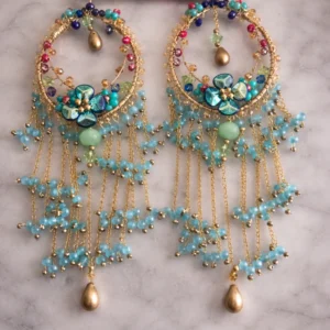 Pendientes de doble aro hechos a mano