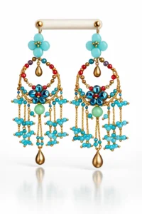 Pendientes de doble aro hechos a mano