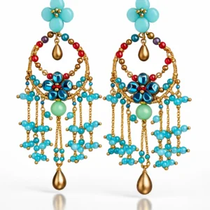 Pendientes de doble aro hechos a mano