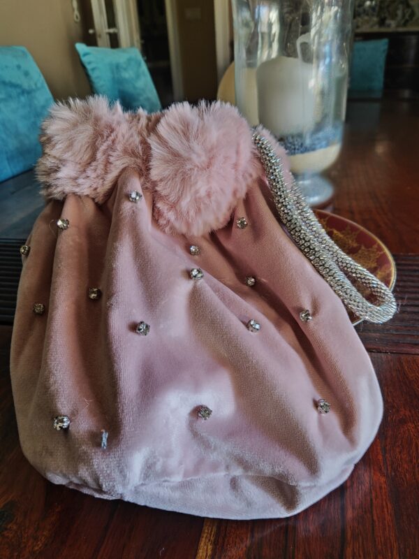 bolso bombonera con asa con cristales