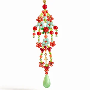 pendientes de filigrana de cuentas de colores