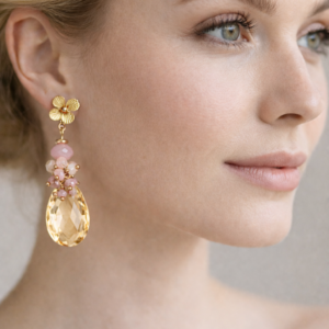 Pendientes largos de mujer en forma de lagrima