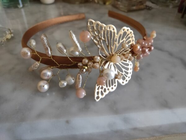 Diadema de mariposa dorada - Imagen 2