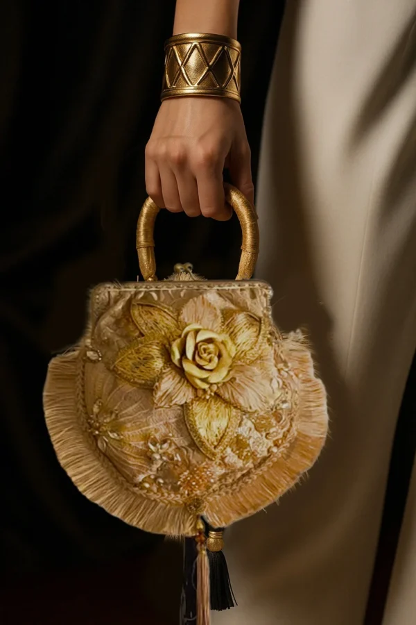 bolso bombonera dorado