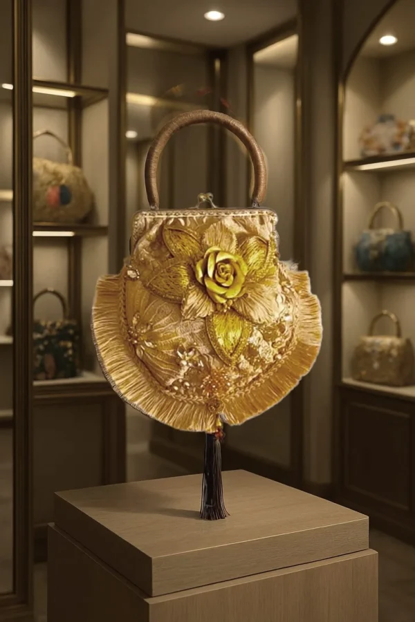 bolso bombonera dorado
