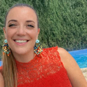 pendientae artesanales multicolor con flor