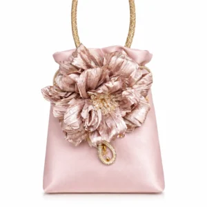 bolso bombonera rosa empolvado