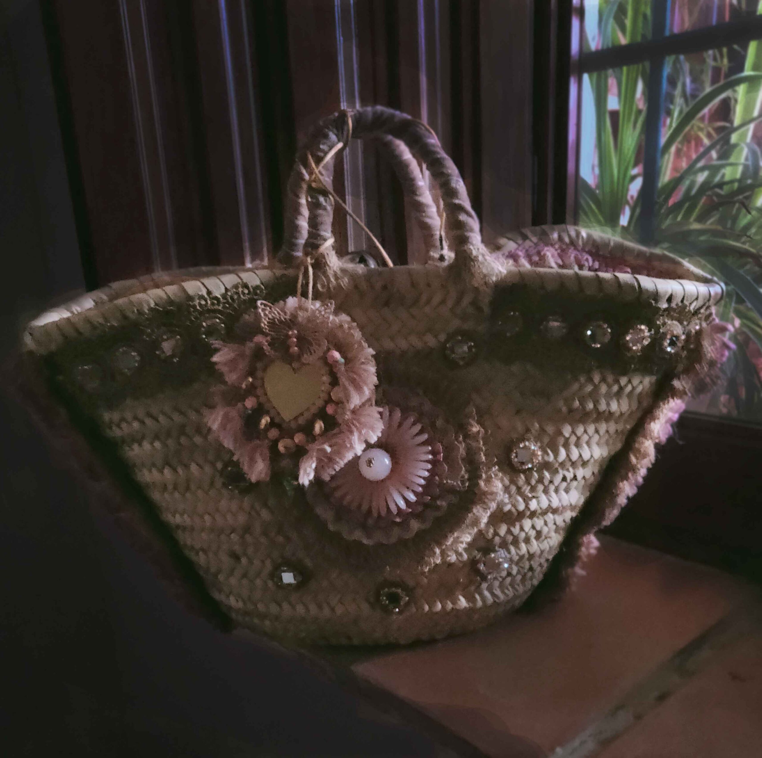 Cesta de Playa Decorada con Espejos - Imagen 3