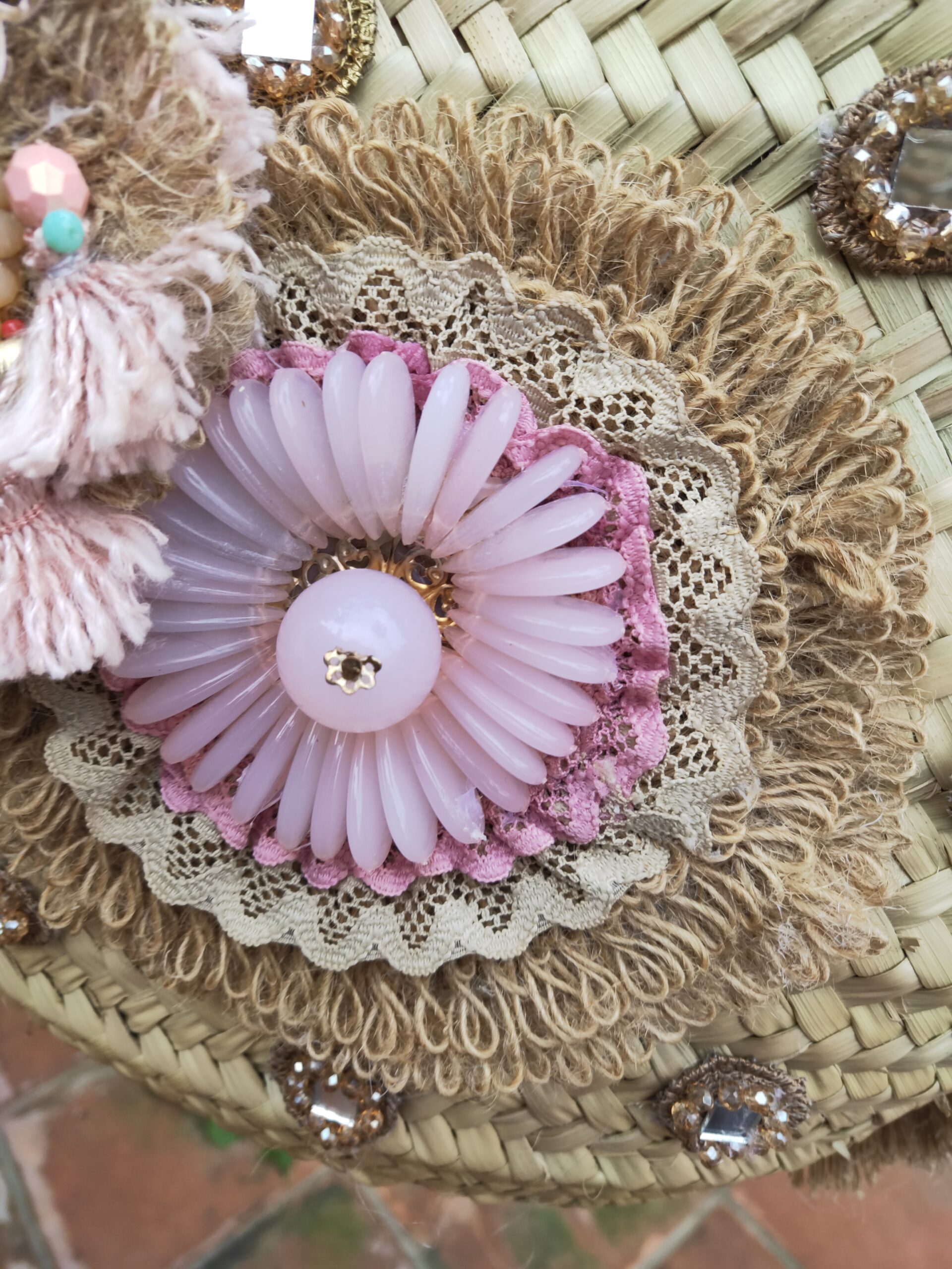 Cesta de Playa Decorada con Espejos - Imagen 8