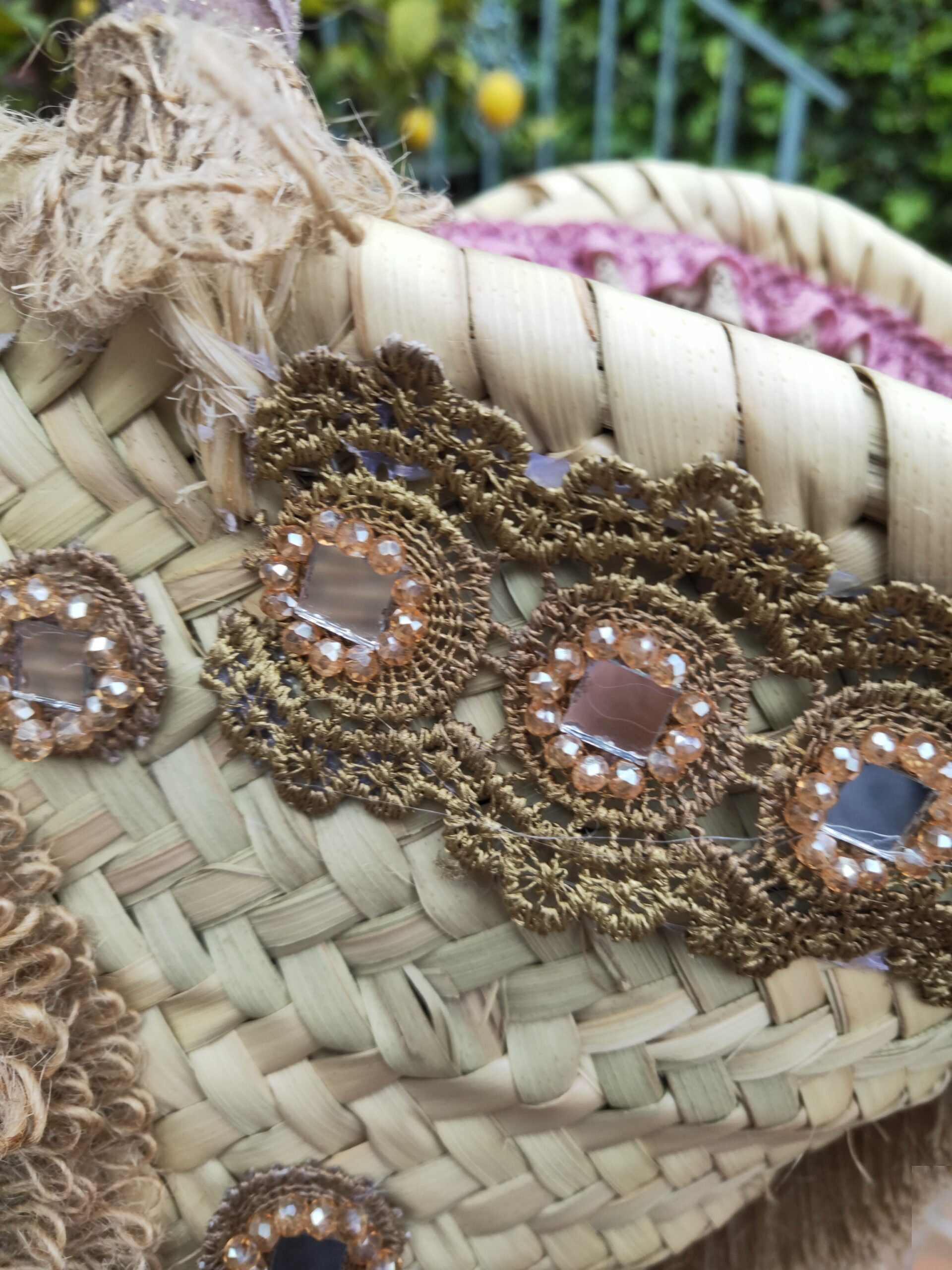 Cesta de Playa Decorada con Espejos - Imagen 6